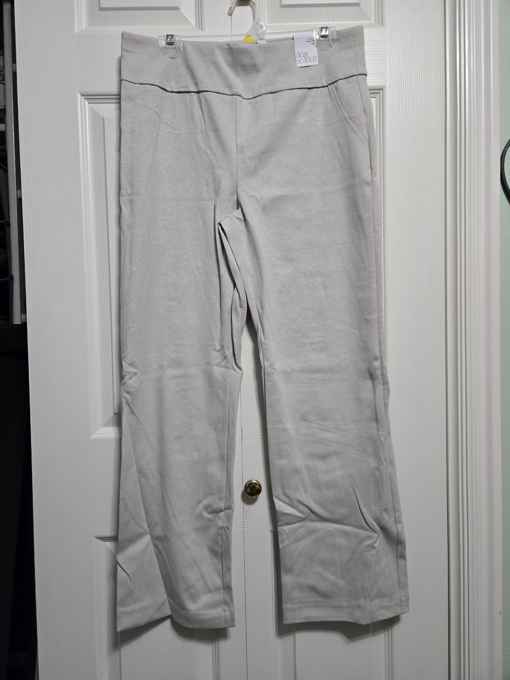Dear Scarlett Magic Pearl Gray Straight-Leg Pants